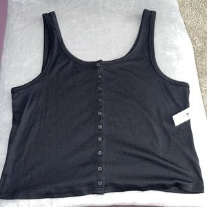 Gap black button up Tank